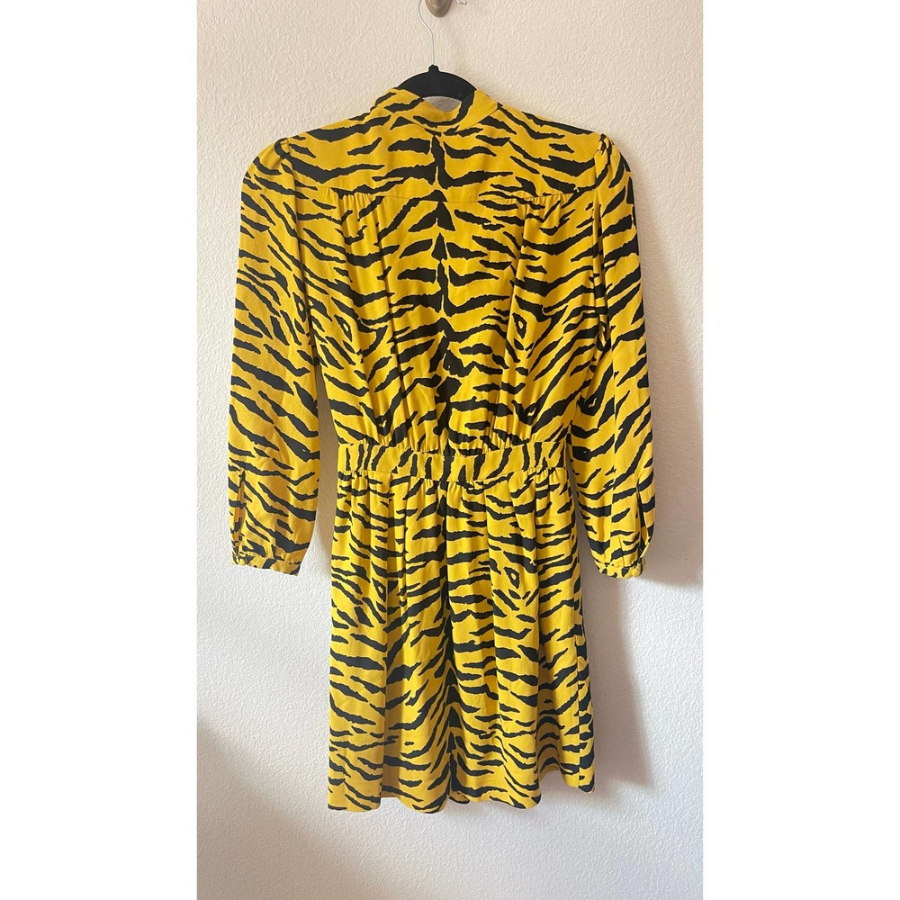 Saint Laurent Tiger Crepe Dress - Picture 8 of 15